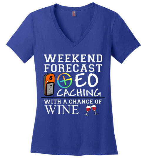 Forecast Wine - District Made Ladies Perfect Weight V-Neck
