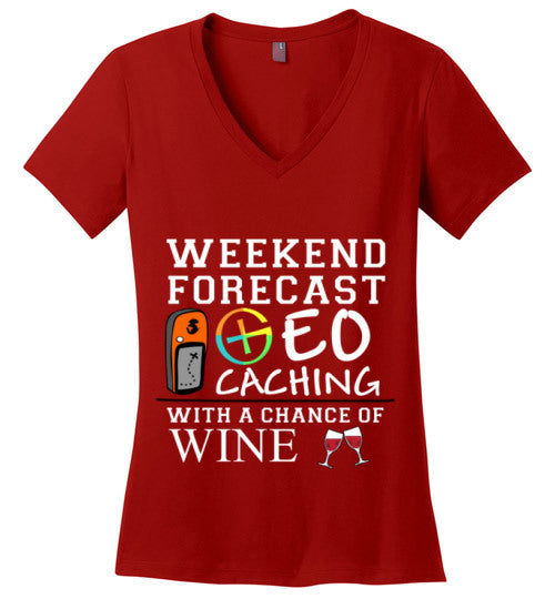 Forecast Wine - District Made Ladies Perfect Weight V-Neck