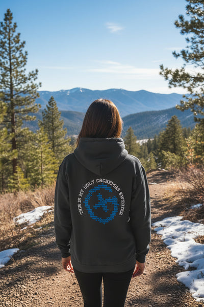 Cachemas Sweater 2024 silver n blue Zip Hoodie