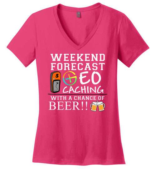 Forecast BEER - District Made Ladies Perfect Weight V-Neck